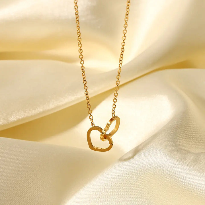 Double Heart Love Necklace