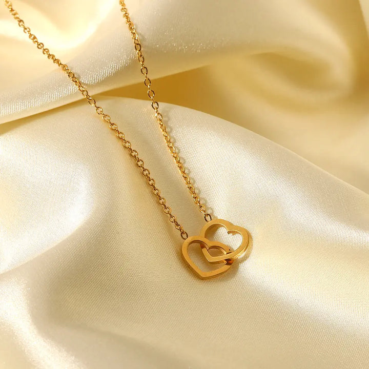 Double Heart Love Necklace